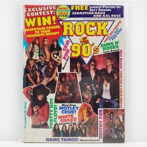 Rock Scene Spotlights Magazine Guns Roses Skid Row Posters Aug 1990 Unread Stock